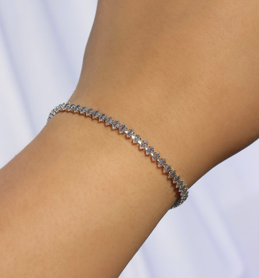 Marquise cut tennis bracelet